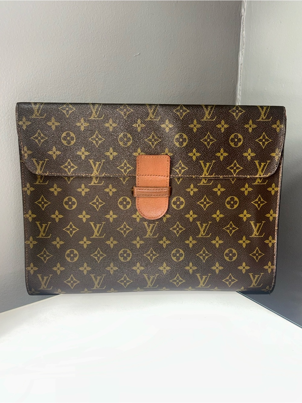 Louis Vuitton Monogram Poche Ministre Document Case w/ COA